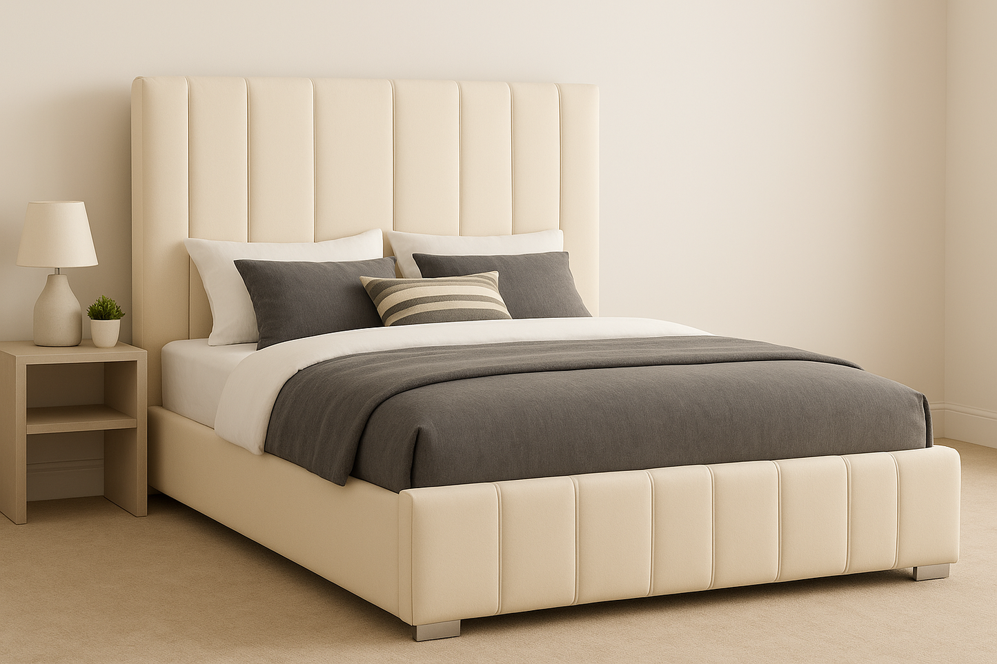 Dreamland Bedz Upholstered Bed with Tall Padded Headboard