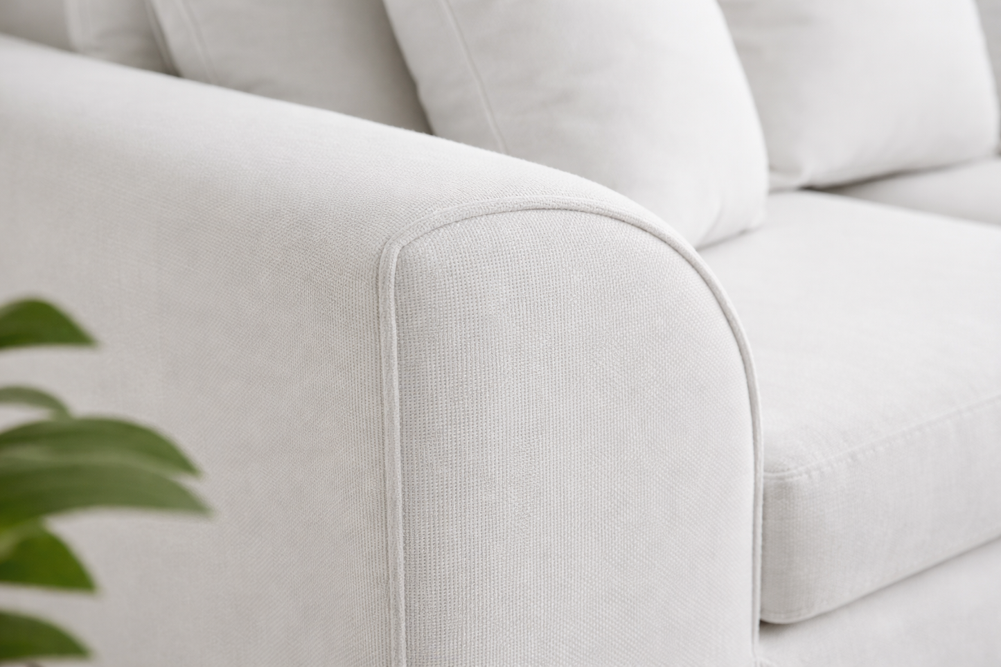 Dylon 3+2 Sofa Set in Off-White with Footstool