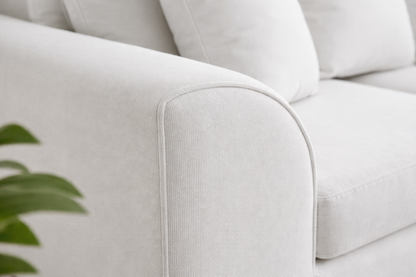 Dylon 3+2 Sofa Set in Off-White with Footstool