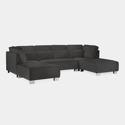 Sloane Sofa Black U Shape Corner