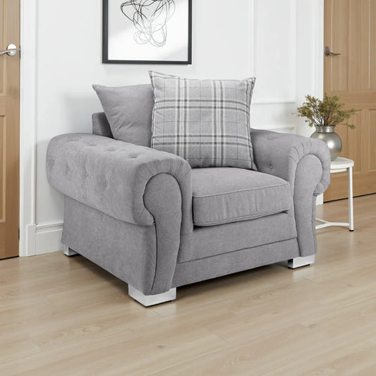 Verona Scatterback Sofa Grey Armchair