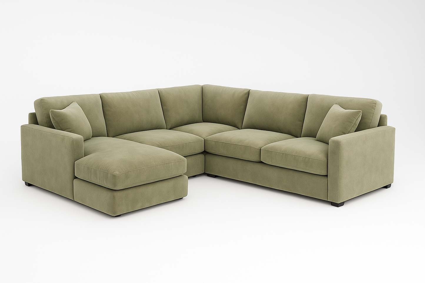 Kingston L-Shape Sectional Sofa – Cream Beige | Modern Minimalist Design
