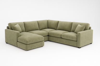 Kingston L-Shape Sectional Sofa – Cream Beige | Modern Minimalist Design