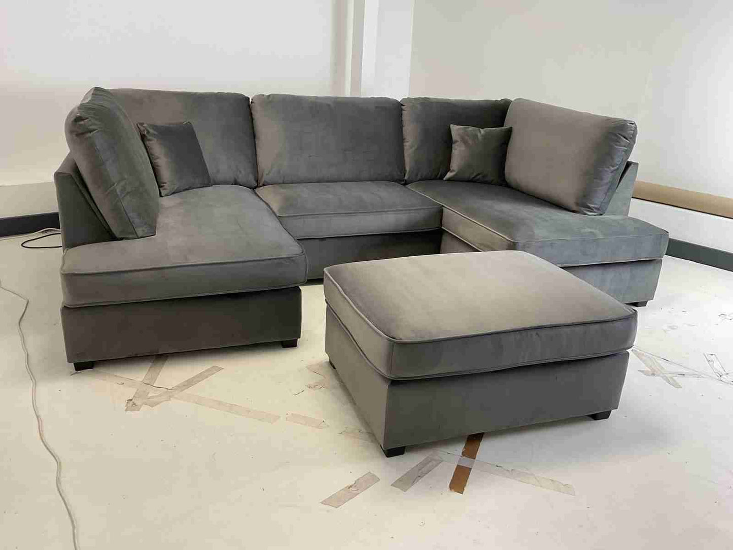 Carnaby Cinema U-Shape Sofa Plush Grey