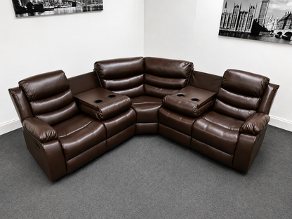 Luxury Recliner Corner Sofa UK | 5 Seater & 3+2 Sofa Set | Black, Brown & Grey