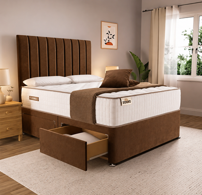 Luxury Divan Bed UK with Storage – Upholstered Bed Frame | Single, Double, King & Super King | Free Delivery