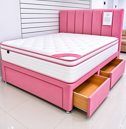 Luxury Divan Bed UK with Storage – Upholstered Bed Frame | Single, Double, King & Super King | Free Delivery
