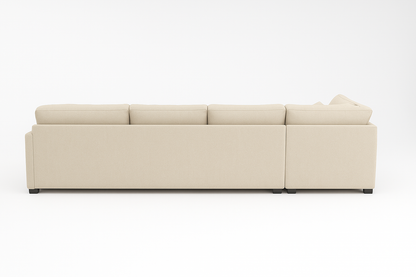 Kingston L-Shape Sectional Sofa – Cream Beige | Modern Minimalist Design