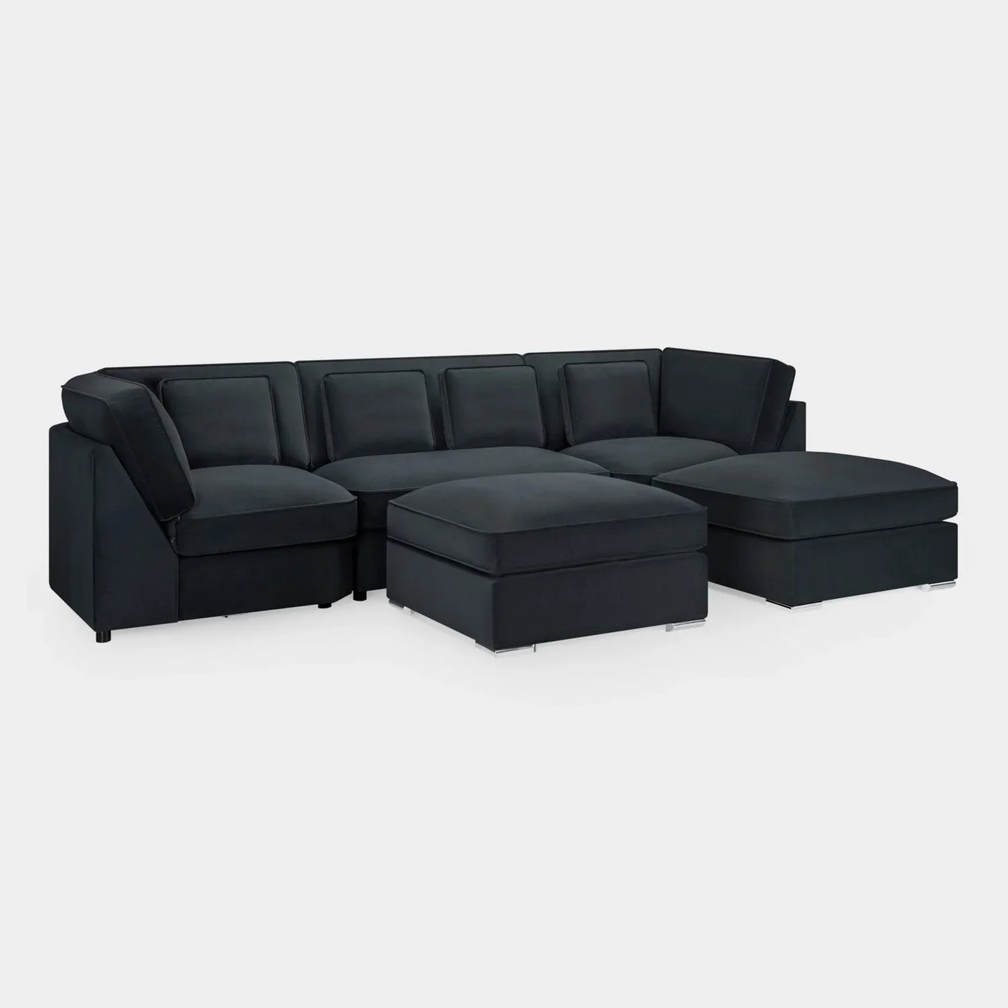 Belgravia Sofa Black U Shape Corner