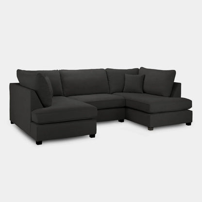 Carnaby Sofa Black U Shape Corner