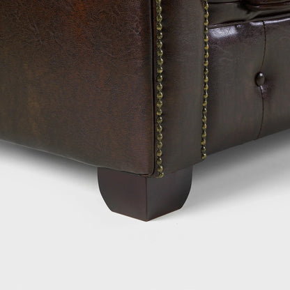 Chesterfield Sofa Brown Large Corner