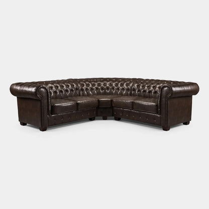 Chesterfield Sofa Brown Large Corner