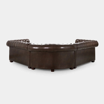 Chesterfield Sofa Brown Large Corner