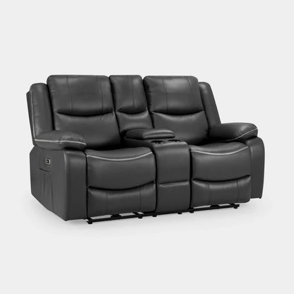 Harald Electric Recliner Sofa Black 2 Seater