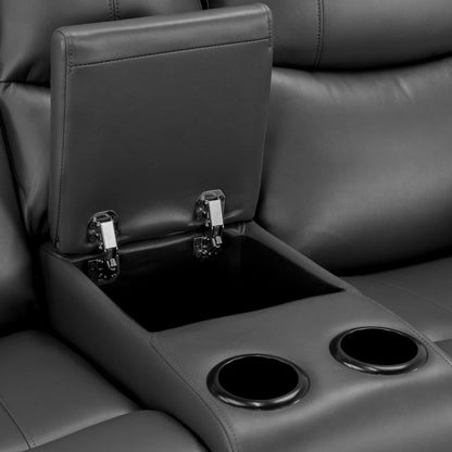 Harald Electric Recliner Sofa Black 2 Seater