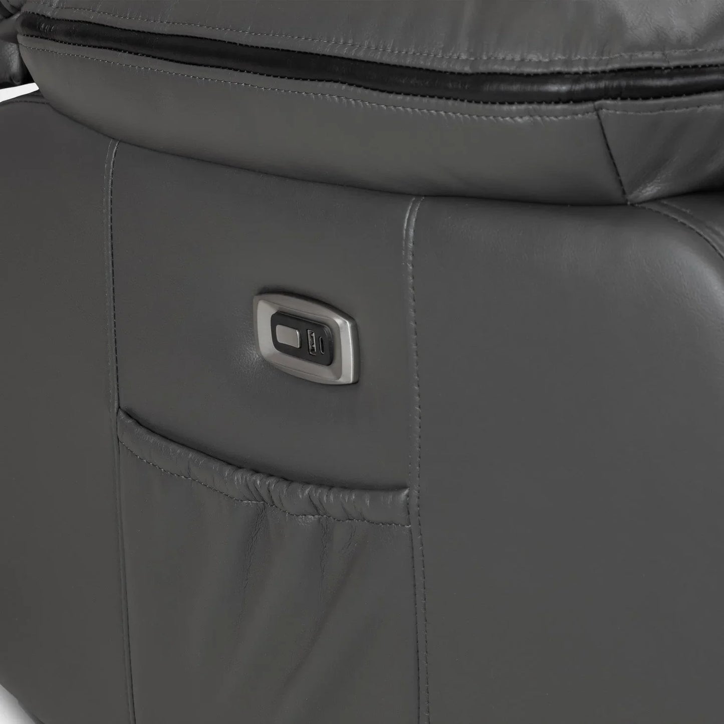 Harald Electric Recliner Sofa Grey 2 Seater