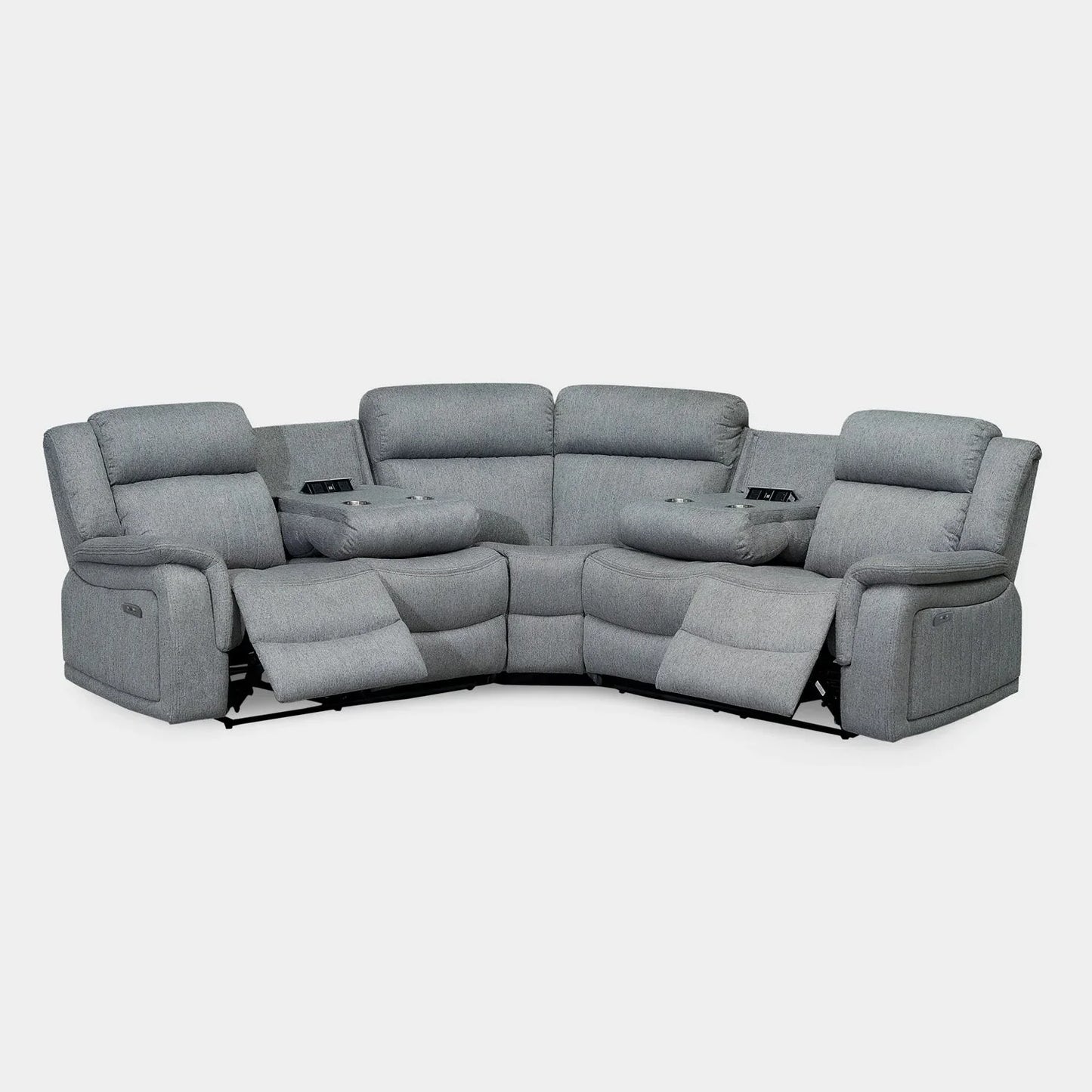 Linden Recliner Sofa Grey Large Corner