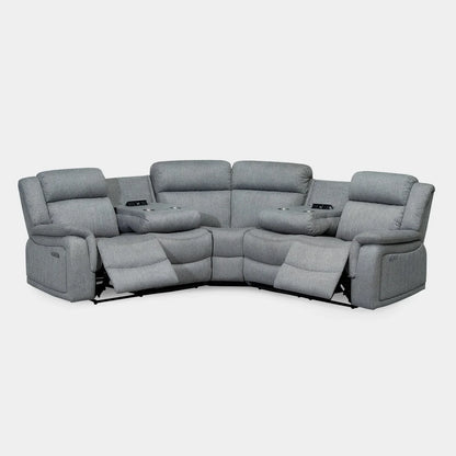 Linden Recliner Sofa Grey Large Corner