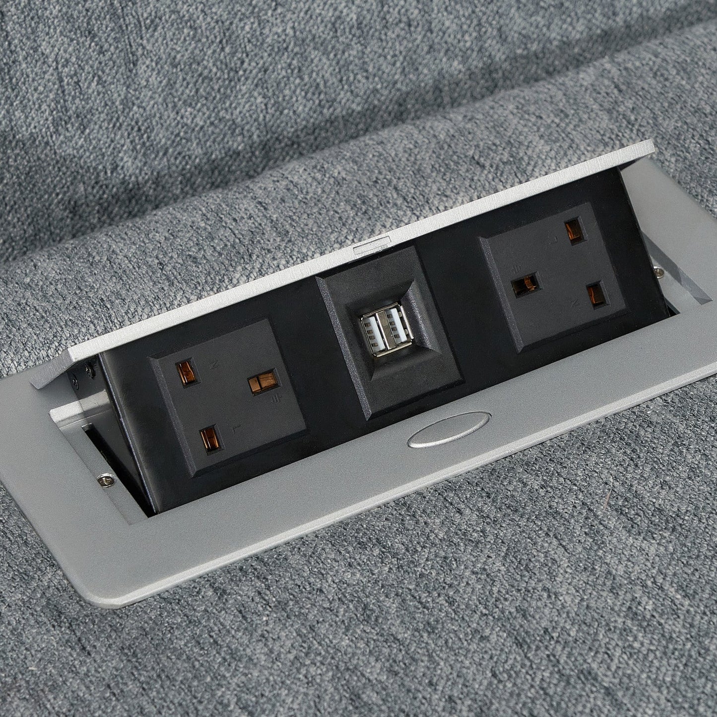 Linden Recliner Sofa Grey Large Corner