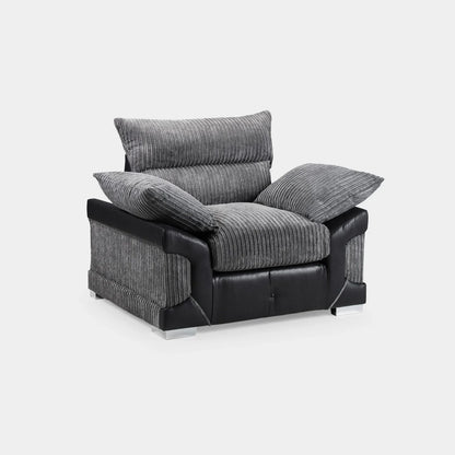 Logan Sofa Black/Grey Armchair