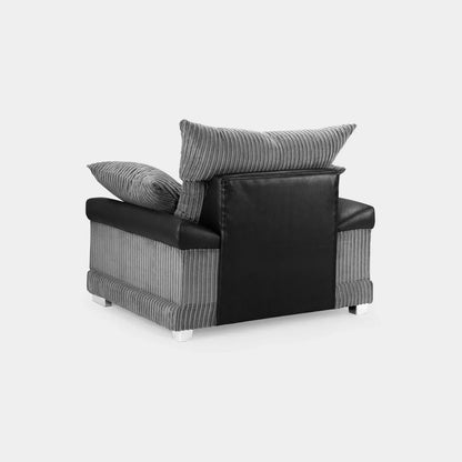 Logan Sofa Black/Grey Armchair