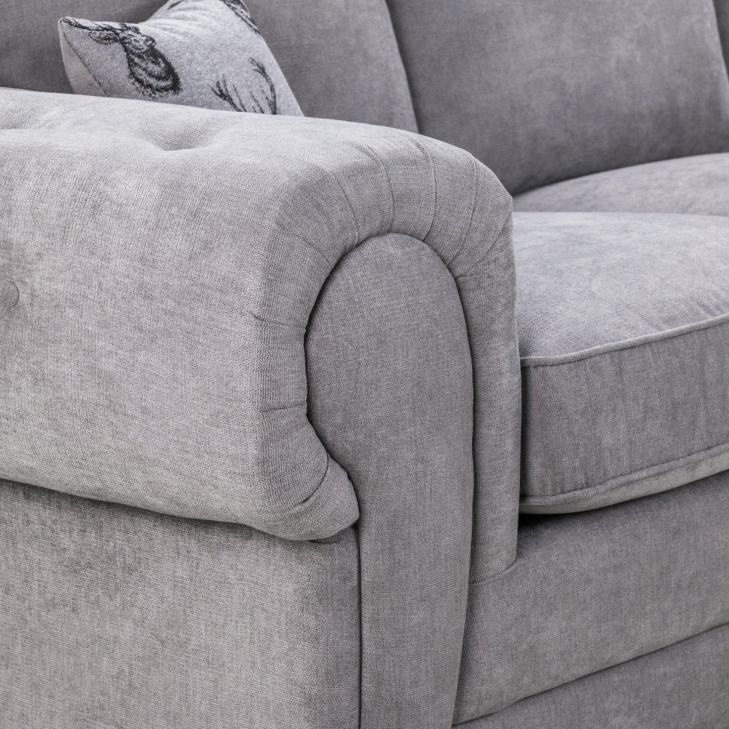 Verona Fullback Sofa Grey Large Corner