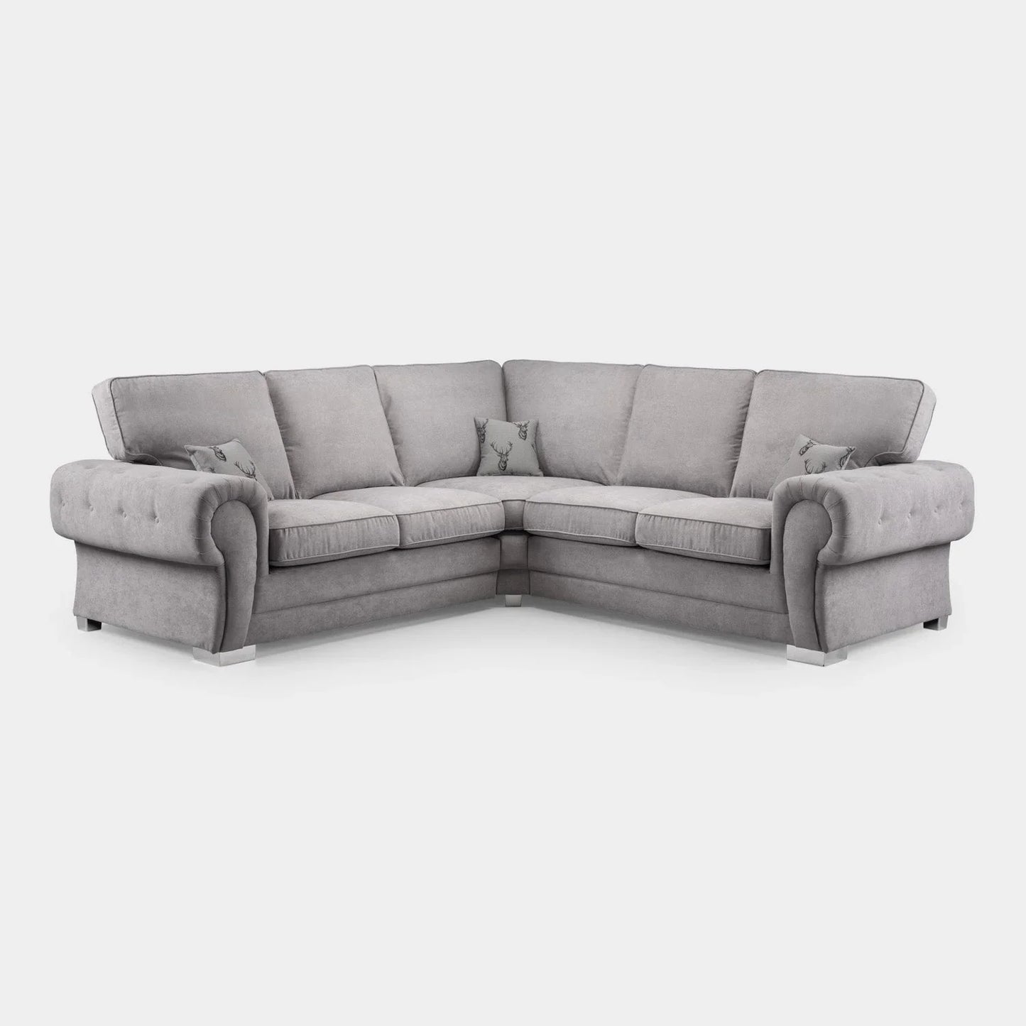 Verona Fullback Sofa Grey Large Corner