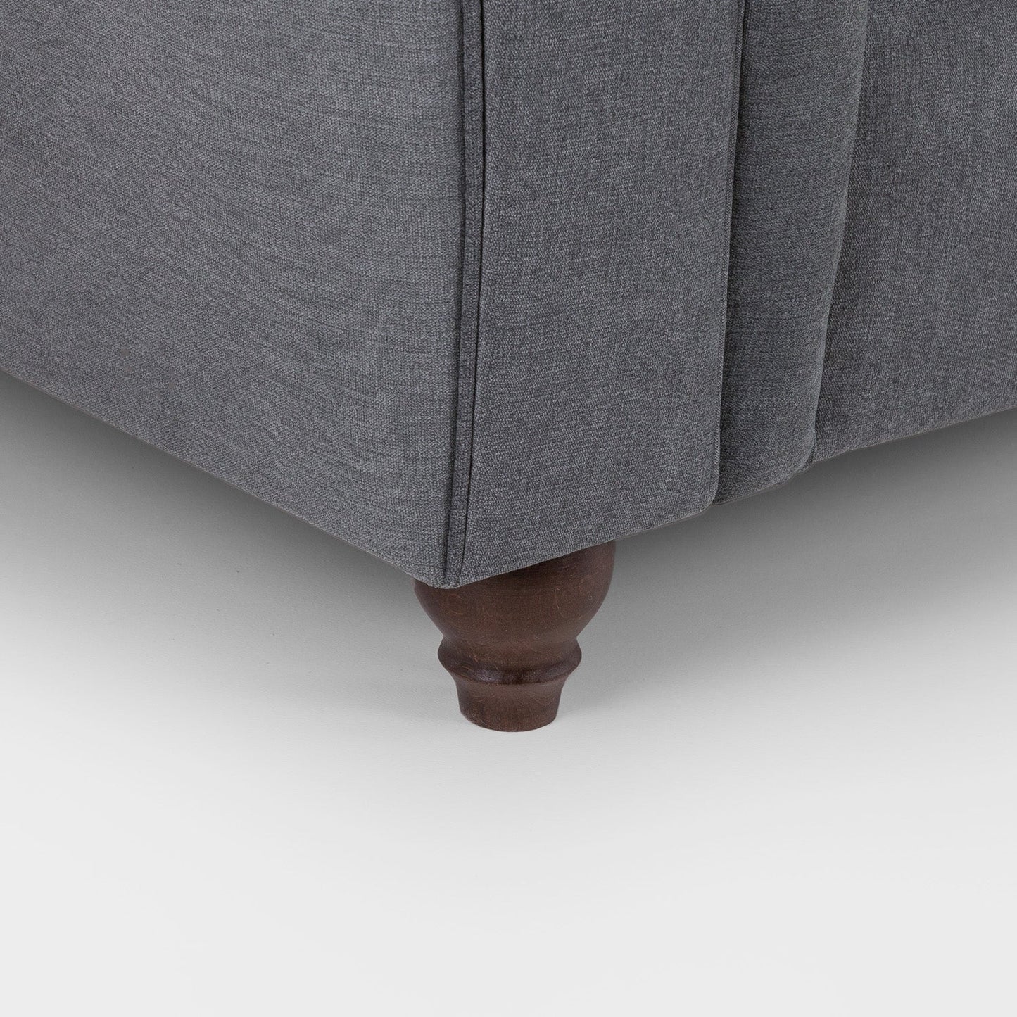 Verona Charcoal Corner Sofa - Luxury Chesterfield Fabric Corner Sofa UK