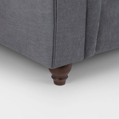 Verona Charcoal Corner Sofa - Luxury Chesterfield Fabric Corner Sofa UK