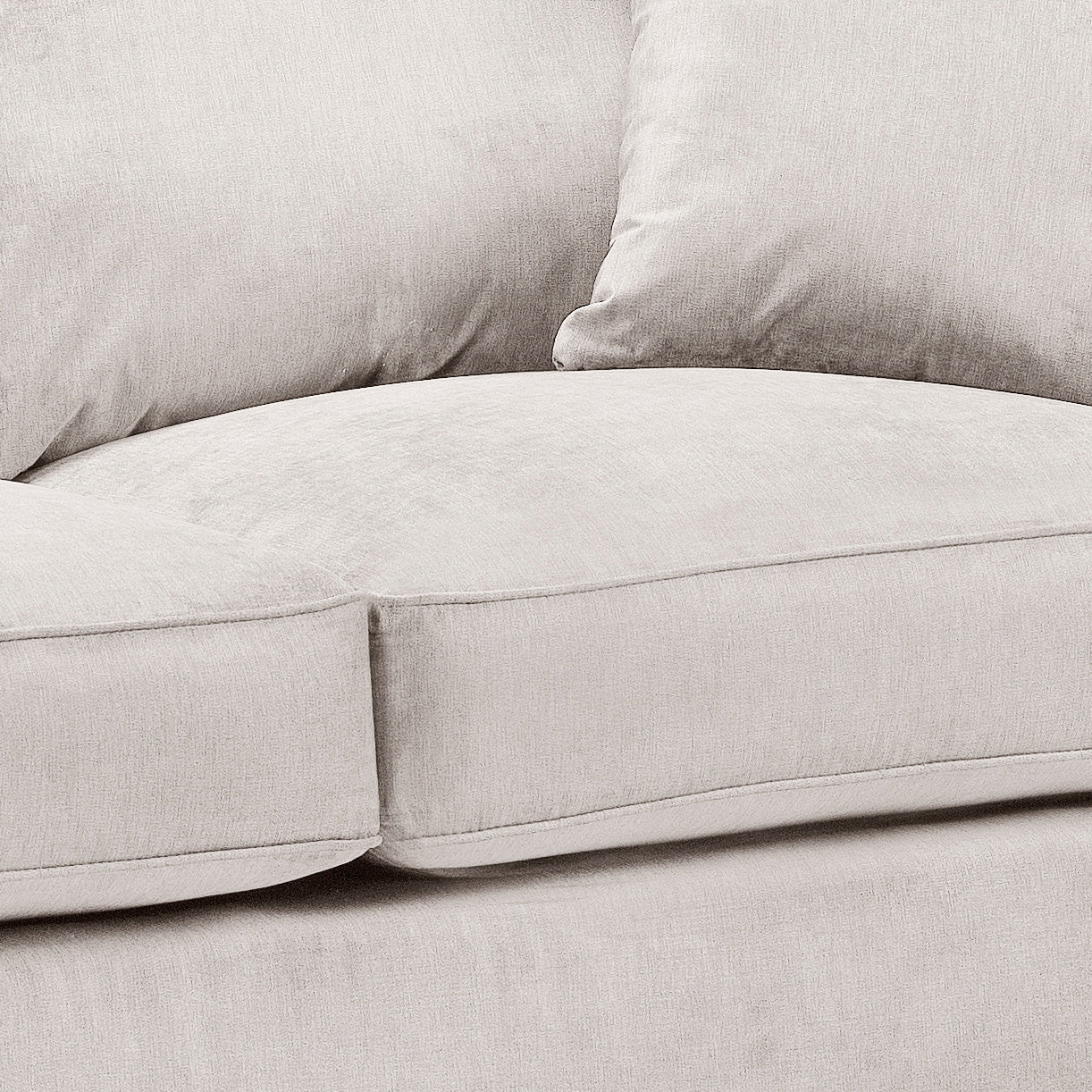 Verona Cream Corner Sofa - Luxury Chesterfield Fabric Corner Sofa UK