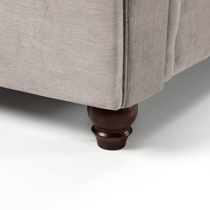Verona Cream Corner Sofa - Luxury Chesterfield Fabric Corner Sofa UK