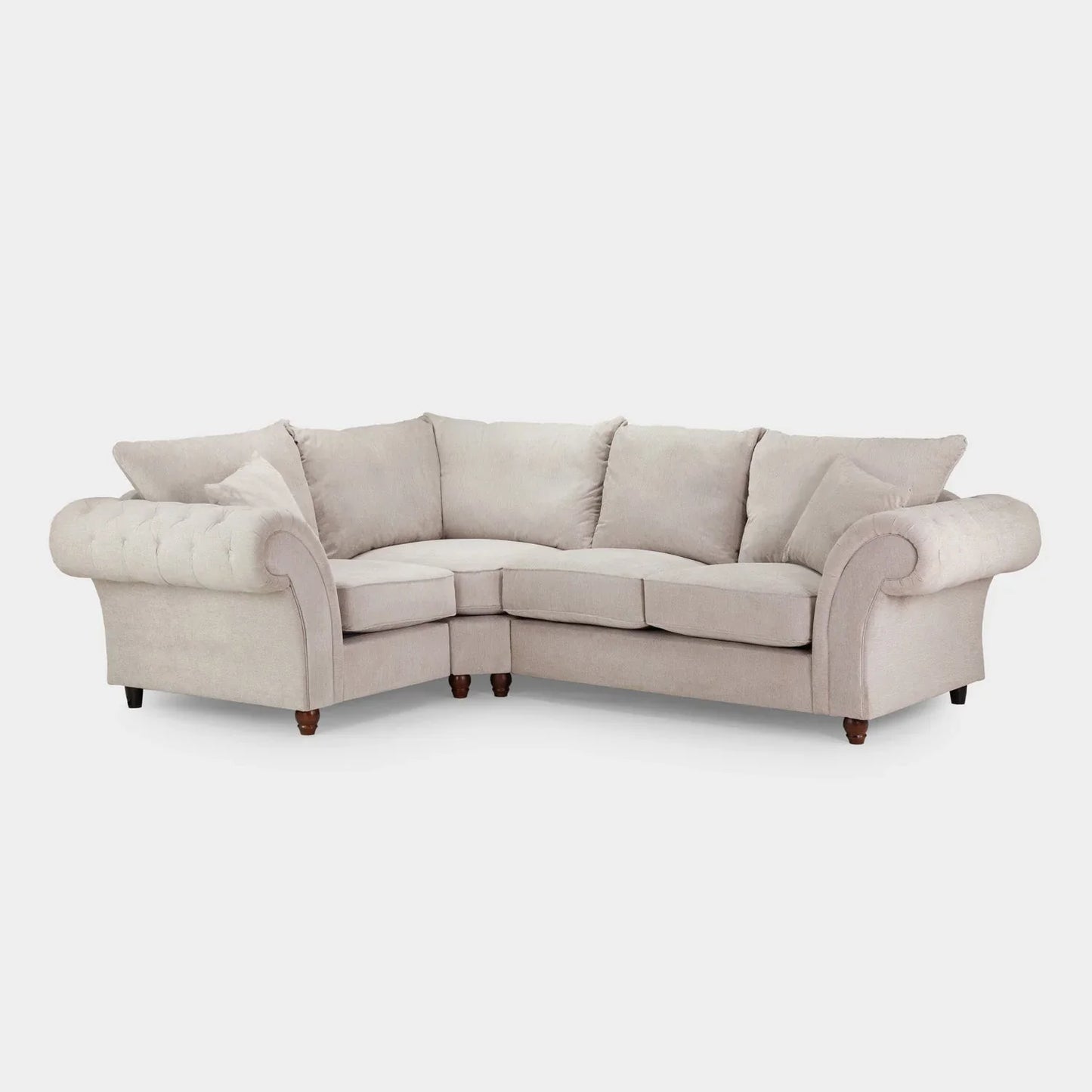 Windsor Fullback Sofa Stone Left Hand Facing Corner