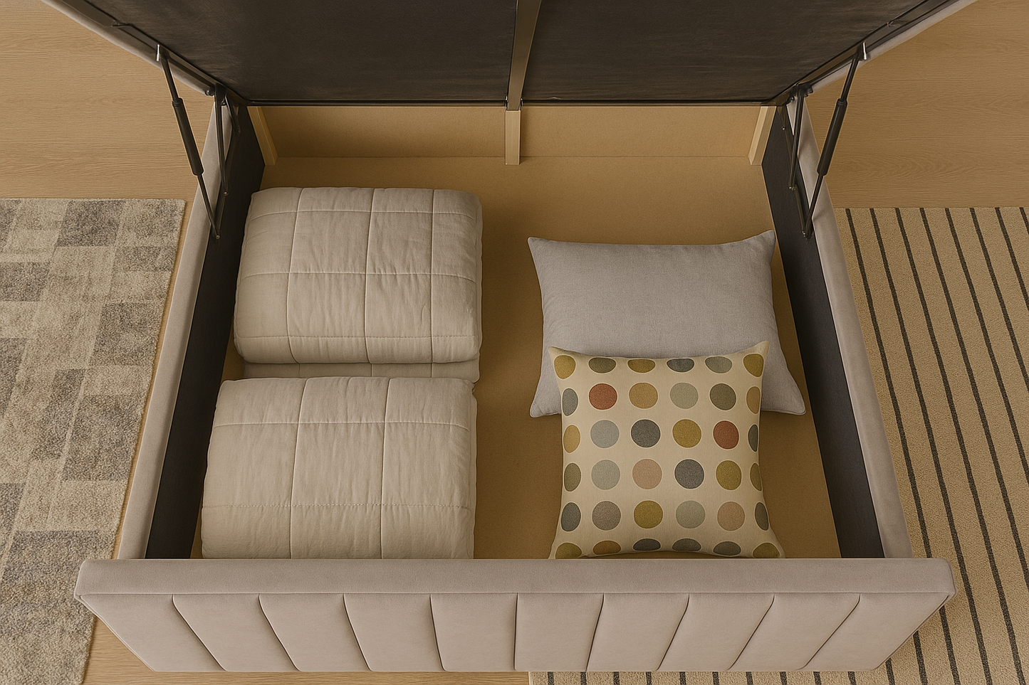 Grey Velvet Ottoman Storage Bed with Mattress Options – Single, Double, King & Super King