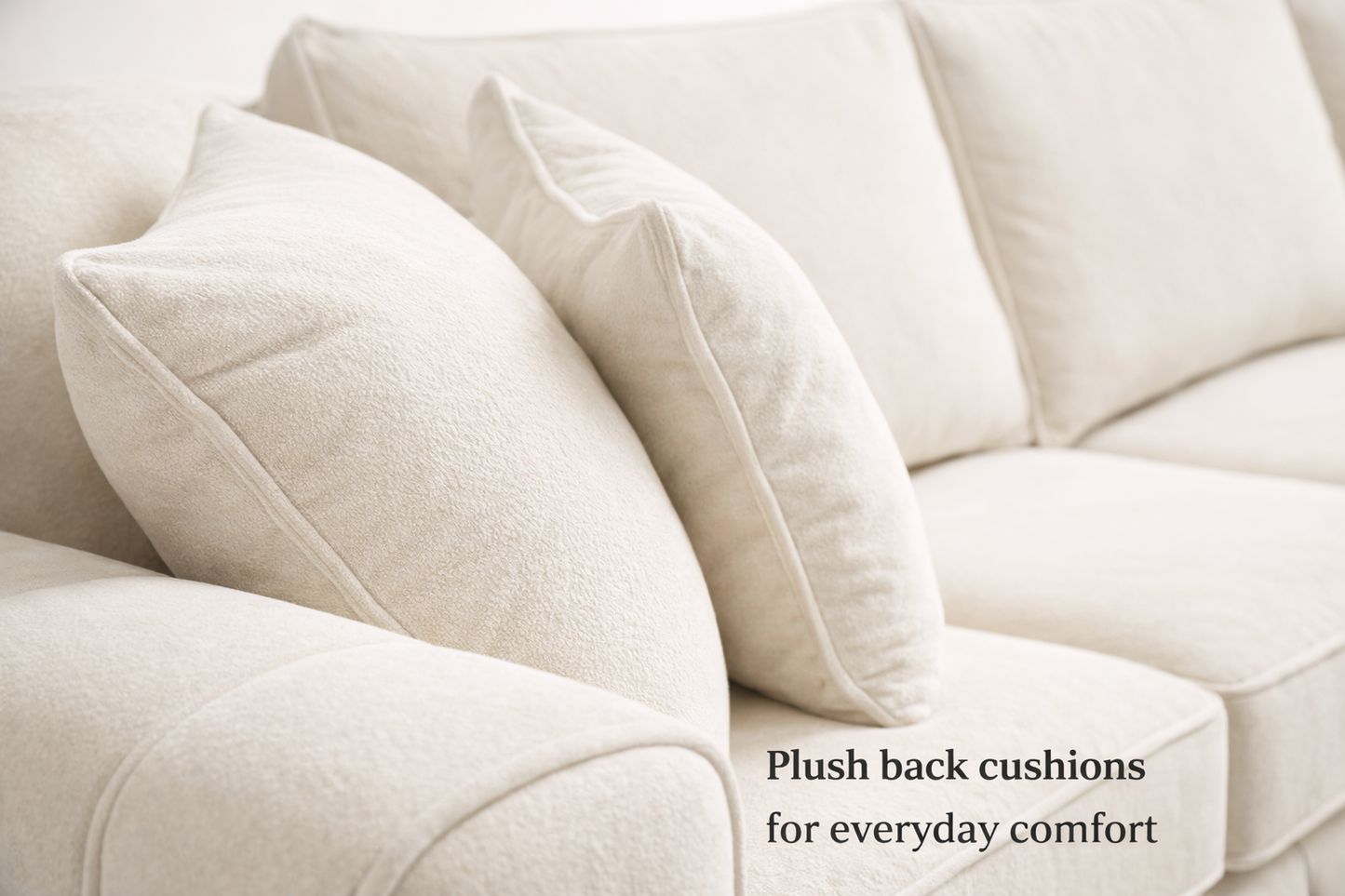 Lilly 6 Seater Corner Sofa – Cream