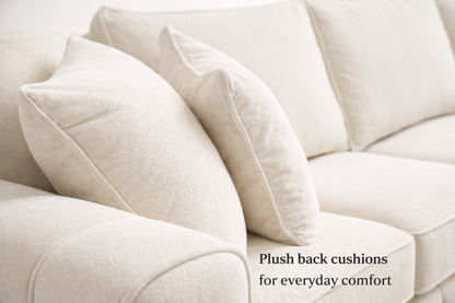 Lilly 6 Seater Corner Sofa – Cream