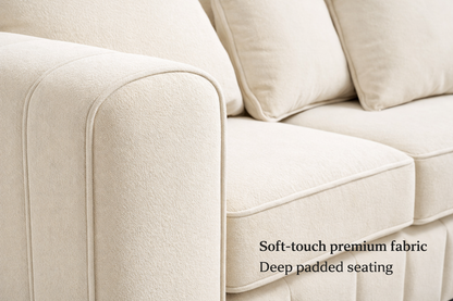 Lilly 6 Seater Corner Sofa – Cream