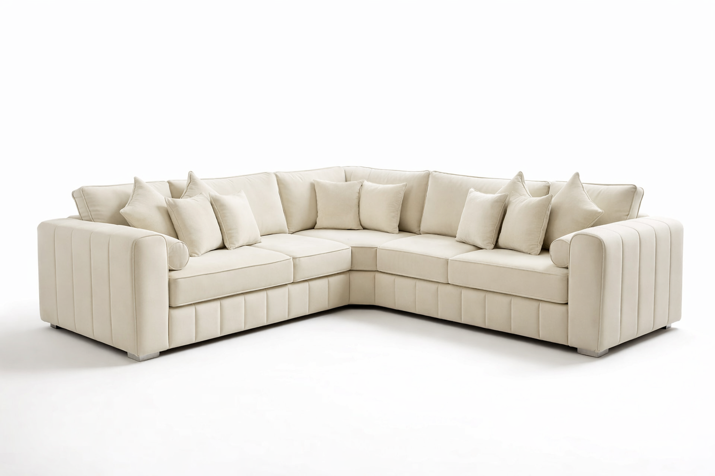 Lilly 6 Seater Corner Sofa – Cream