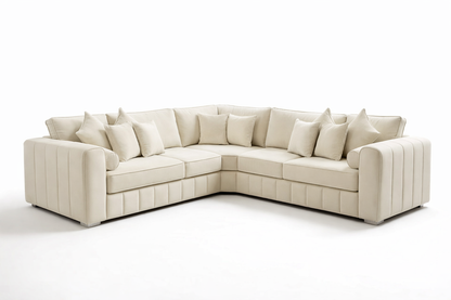Lilly 6 Seater Corner Sofa – Cream